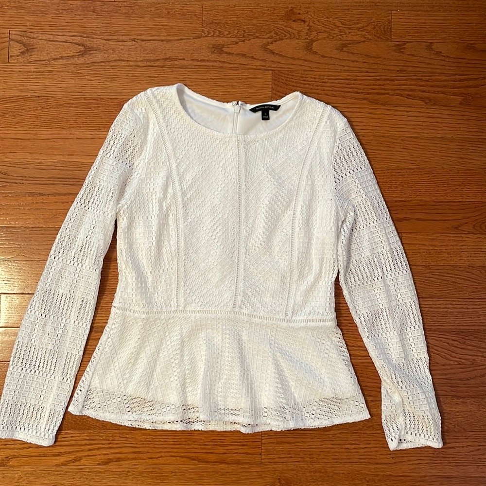 Banana Republic white summer blouse